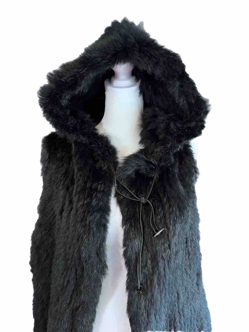 Alberto Makali  Woman’s Rabbit Fur Sweater Vest Black Sz M